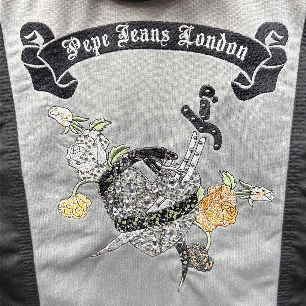 Stunning Pepe Jeans London sleeveless hoodie with embroidery - Picture 6 of 8